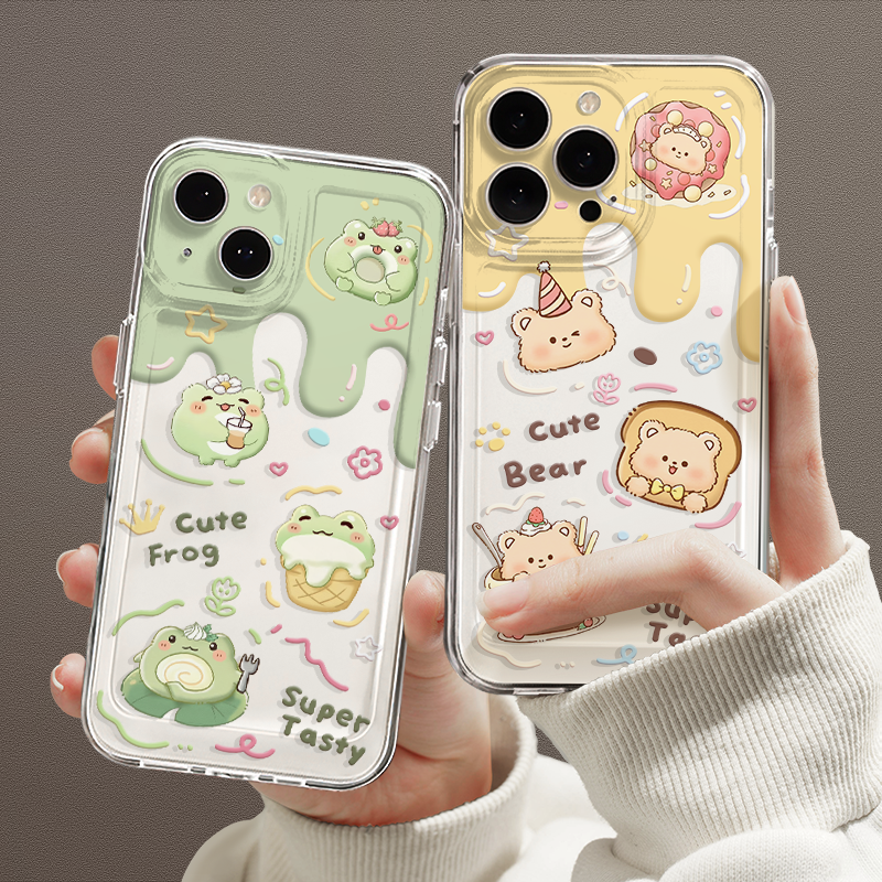 适用华为手机壳系列可爱卡通少女