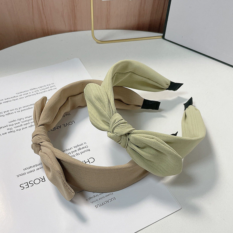 新款蝴蝶结宽边打结发箍女简约百搭宽边可调节铁丝兔耳朵发卡韩版