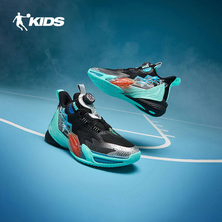 异形5.0乔丹儿童篮球鞋运动鞋大童专业旋钮男童篮球鞋T5430101