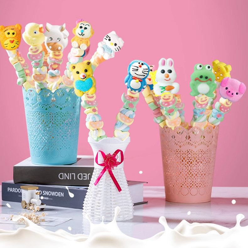 圣诞节长串糖果创意葫芦串棉花糖网红可爱儿童零食批发夜市摆摊