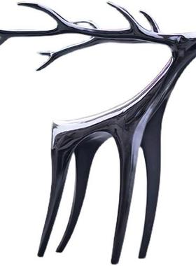室外抽象梅花鹿雕塑玻璃钢园林草坪景观商城大型造景动物模型摆件