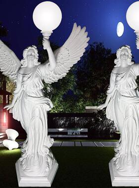 大型欧式玻璃钢雕塑胜利女神非石膏天使摆件西方人物雕像艺术品