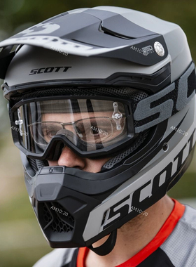 斯科特骑行风镜户外越野摩托头盔速降骑行护目镜滑雪电动车单镜片