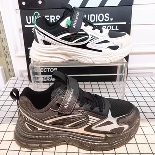 商场同款abckids儿童跑步鞋2025冬季新款轻便舒适运动鞋加绒二棉