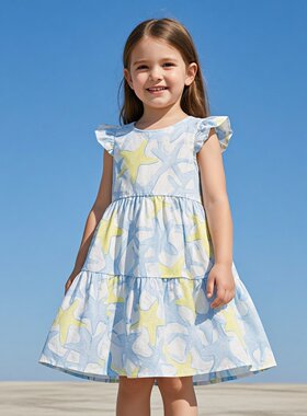 Abckids女童海星印花连衣裙