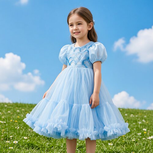 abckids女童连衣裙儿童公主裙夏装女孩蓬蓬裙子夏季潮F421316293