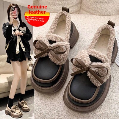 撤柜断码小皮鞋女冬季厚底