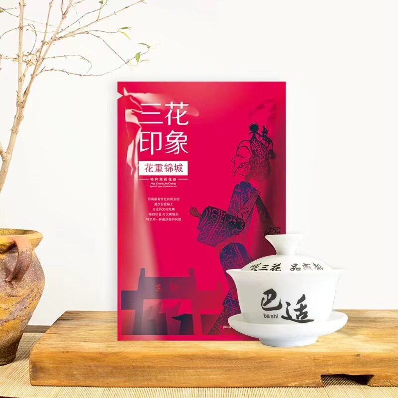三花茉莉花茶花重锦城80g袋装图片