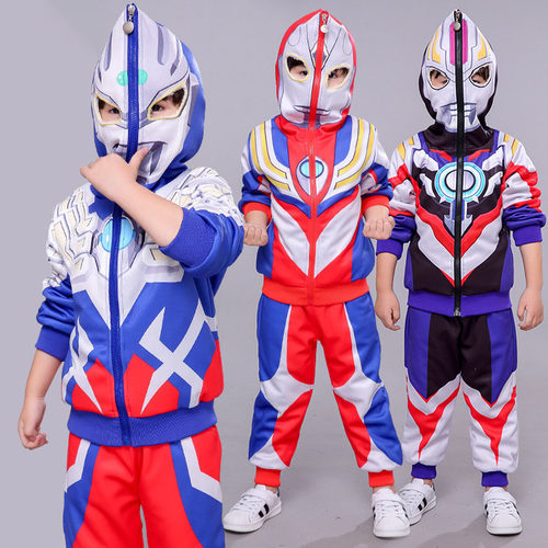 新款冬款数码奥特曼ULTRAMAN加绒两件套衣服赛罗迪迦（无镜片X款