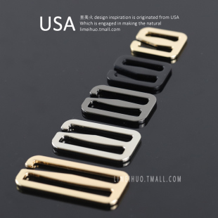 九9字扣快拆护膝肘金属战士12断扣包带扣腰带扣3cm2.5cm宽哑银色