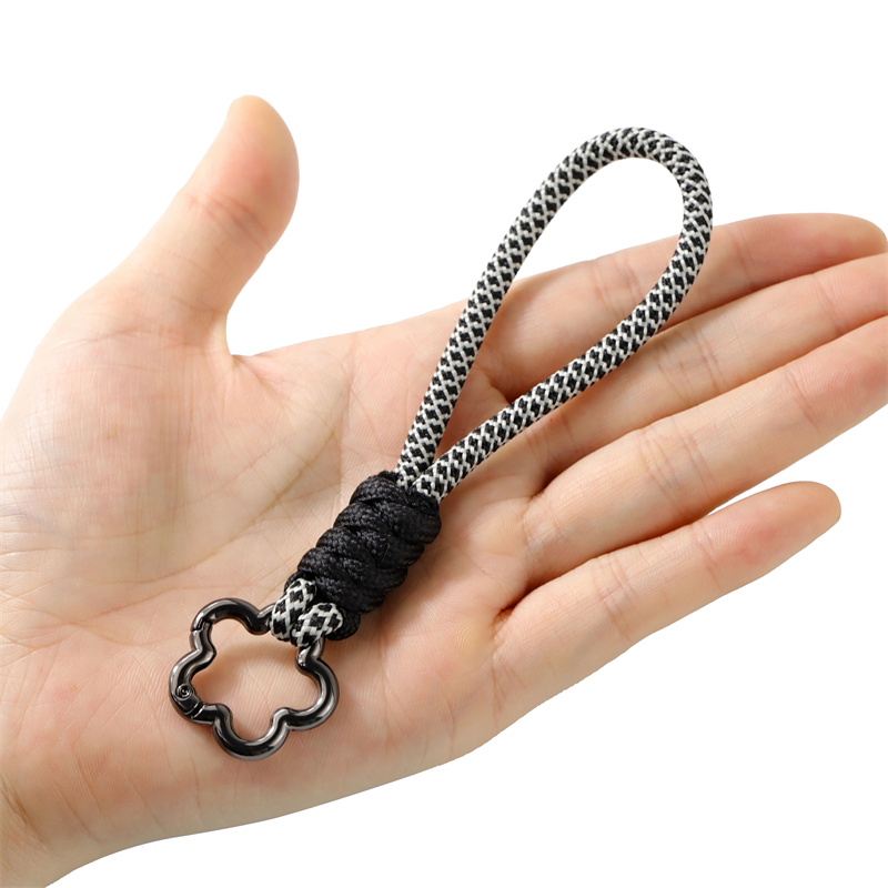 时尚女短款编织手机壳挂绳钥匙扣