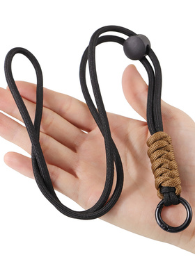 手工编织收纳防丢手挽带钥匙扣绳多功能登山扣腰挂背包挂件可拆卸