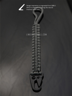 长款钥匙挂绳挂钩户外野营挂扣伞绳钥匙扣防丢绳子快挂手腕挂钩扣