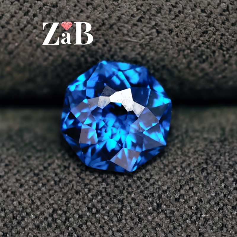 【手捧花】皇家蓝宝石八角玫瑰将军切裸石戒面吊坠戒指未镶嵌主石