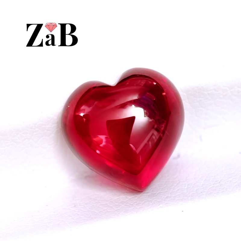 爱心形状红宝石素面 HEART CABOCHON 平底弧面桃心形鸽血红裸石