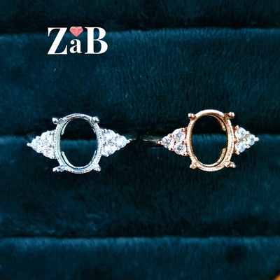 天使之翼瑞丽风纯银蛋形戒指托