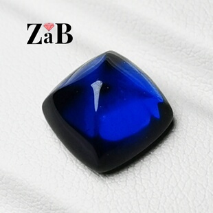 深蓝色尖晶石糖塔切工蓝宝石糖豆豆裸石DIY戒指戒面吊坠弧面宝石