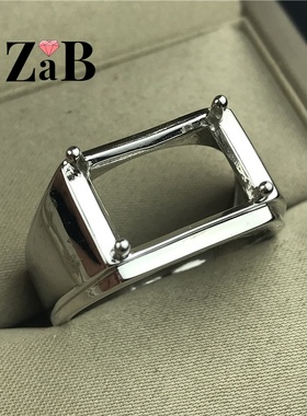 纯银镀18k原创设计风戒指空托