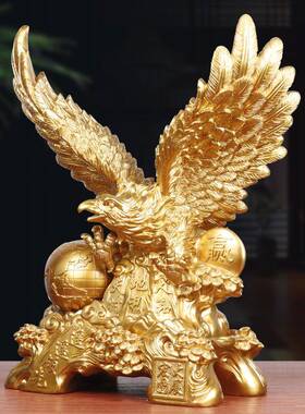 老鹰摆件大展宏图雄鹰地球客厅办公室公司装饰品乔迁开业送礼摆件