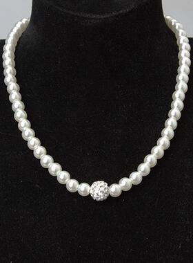 X600跨境热销新款珍珠项链吊坠配套珍珠耳钉套装轻奢送礼佳品