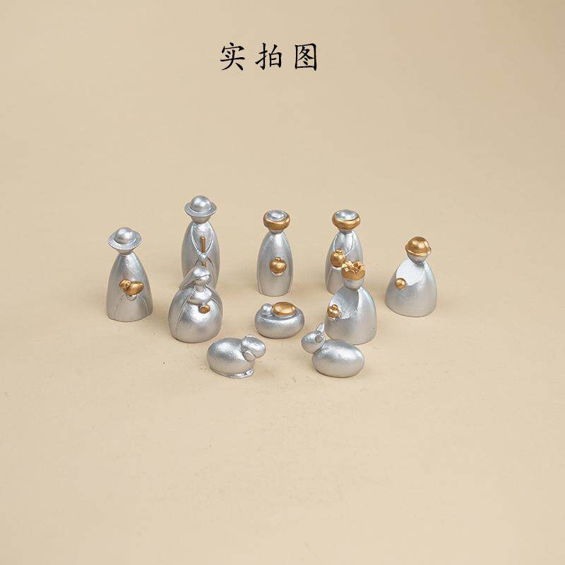 跨境树脂摆件马槽系列婴儿降生工艺品人物组现货圣诞节万圣节