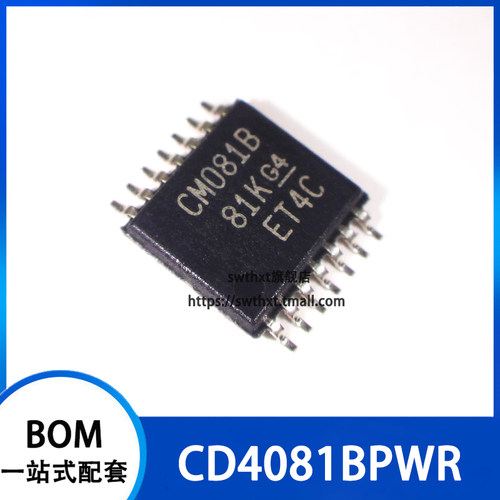 CD4081BPWR CD4081BPW 丝印 CM081B 4通道2输入和门 贴片TSSOP-14
