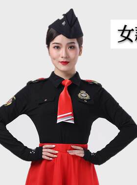 新款水兵舞套装秋冬装长袖广场舞服装女套装新款演出舞蹈健身跳舞