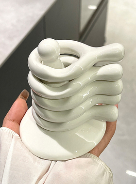 高级感纯色白色筷子架托可爱高颜值陶瓷筷架勺托筷枕家用餐具配件