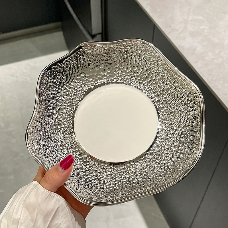 轻奢高档果盘家用客厅茶几水果盘高颜值零食糖果摆放盘网红餐具