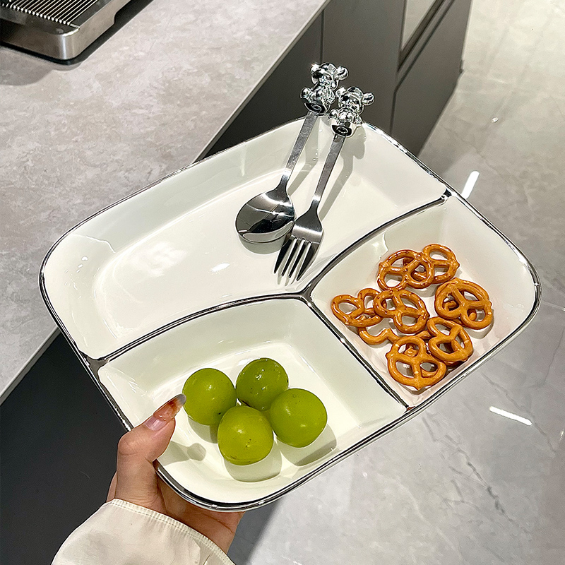 分格餐盘陶瓷家用一人食减脂
