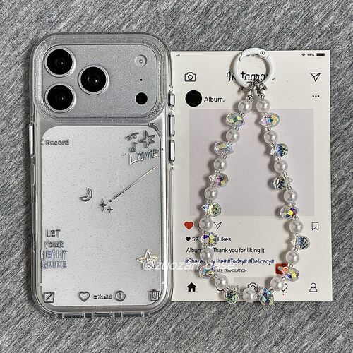 适用苹果17promax手机壳鎏金英文