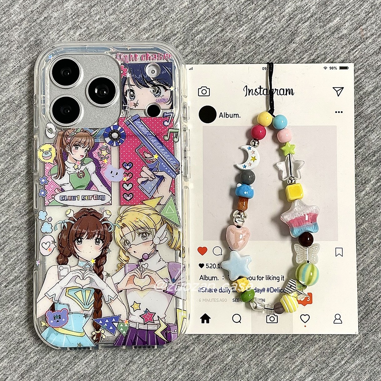 苹果17pro卡通美少女手机壳