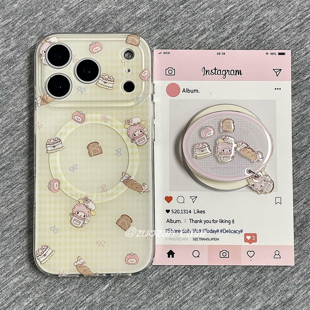 苹果17pro磁吸必爱诺小羊手机壳