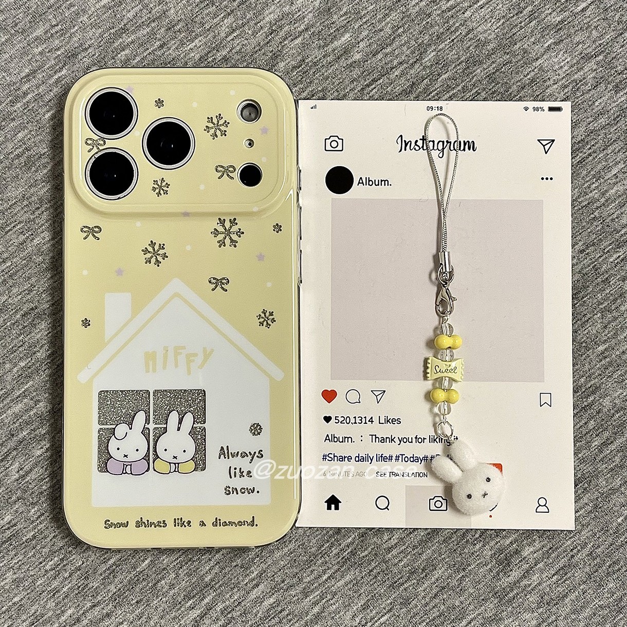 苹果17pro卡通兔子双层手机壳