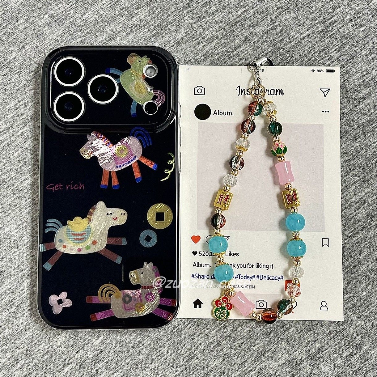 苹果17pro卡通小马双层手机壳