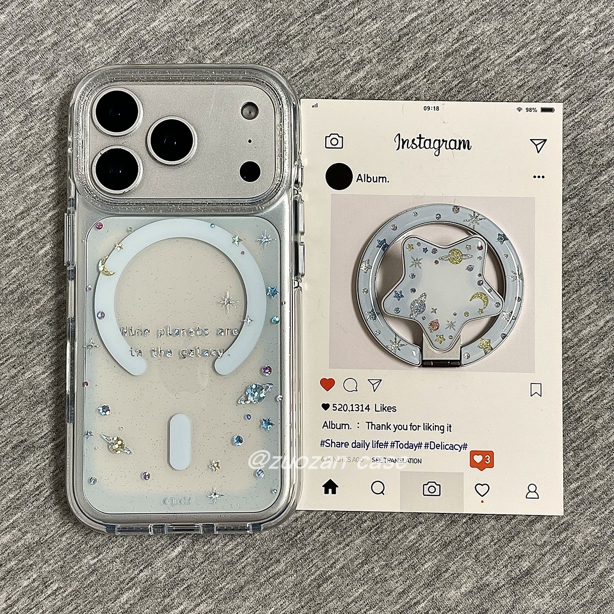 苹果17pro卡通星星磁吸手机壳