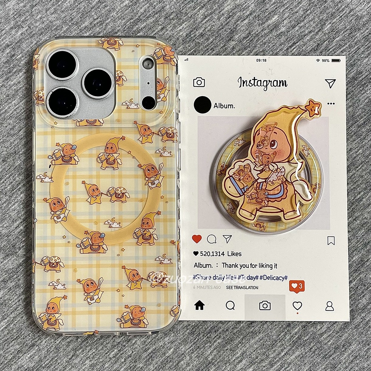 苹果17pro卡通磁吸手机壳