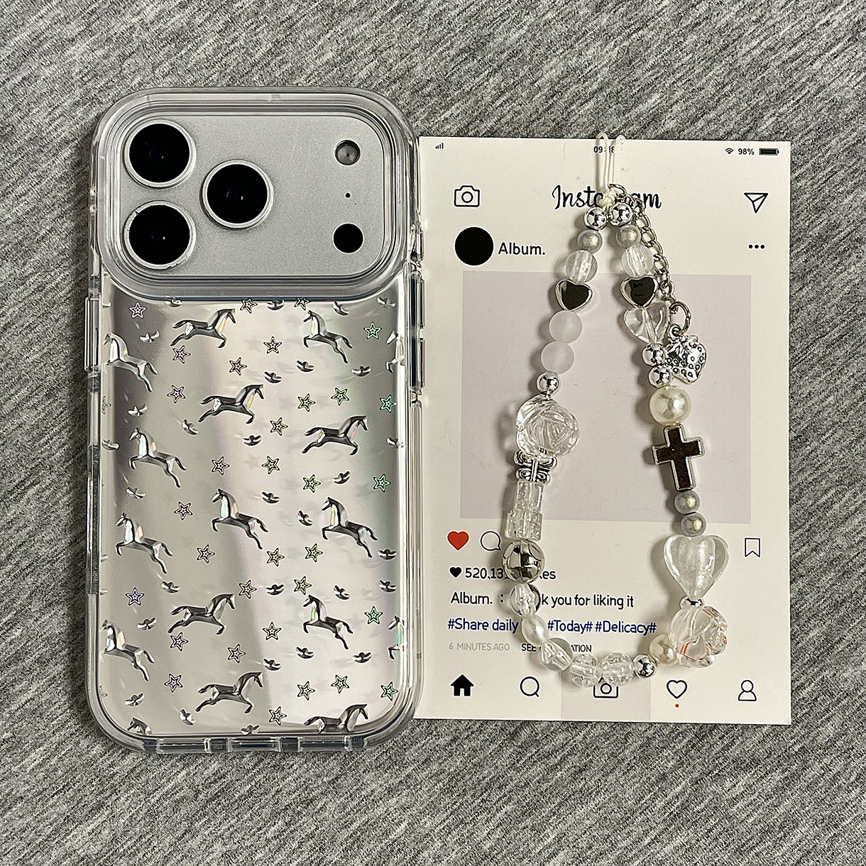 苹果17pro卡通小马双层手机壳