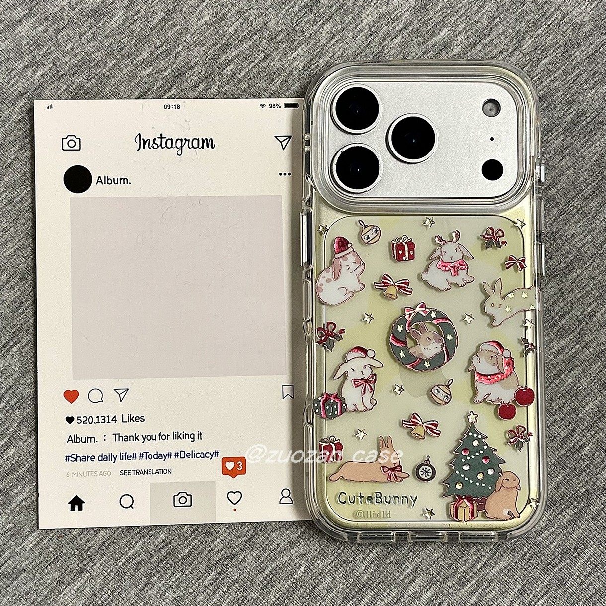 苹果17pro圣诞小兔子手机壳