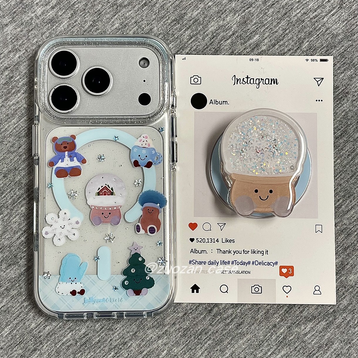 磁吸鎏金冬日jellycat卡通动物适用苹果17promax手机壳iphone16pro新款15带支架14双层13女17全包防摔保护套