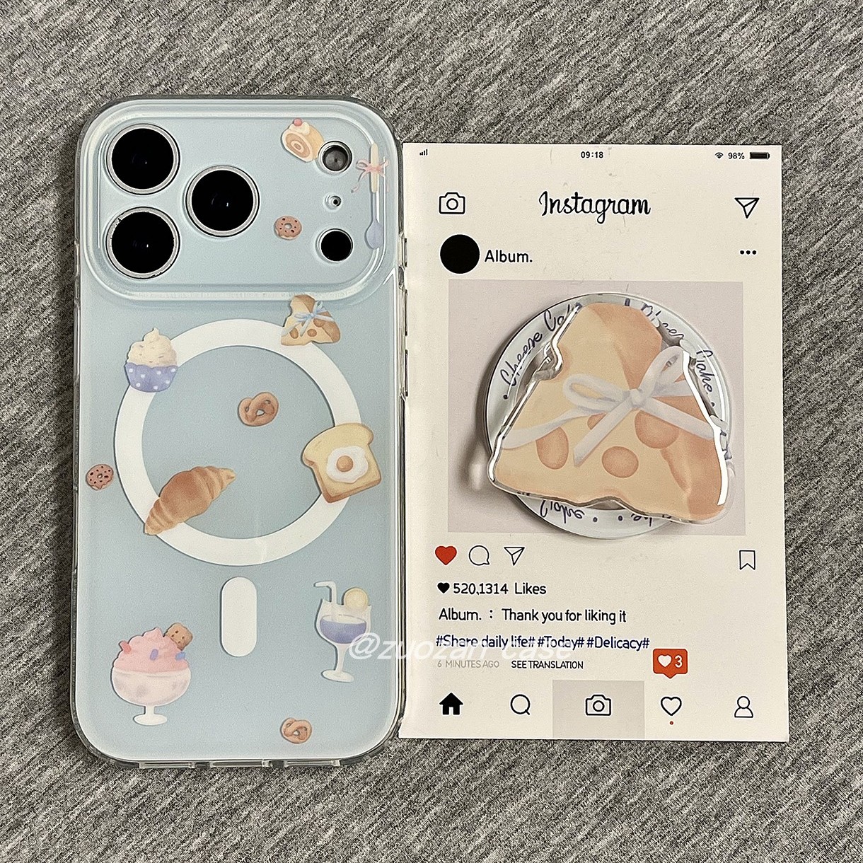 苹果17pro卡通蛋糕磁吸手机壳