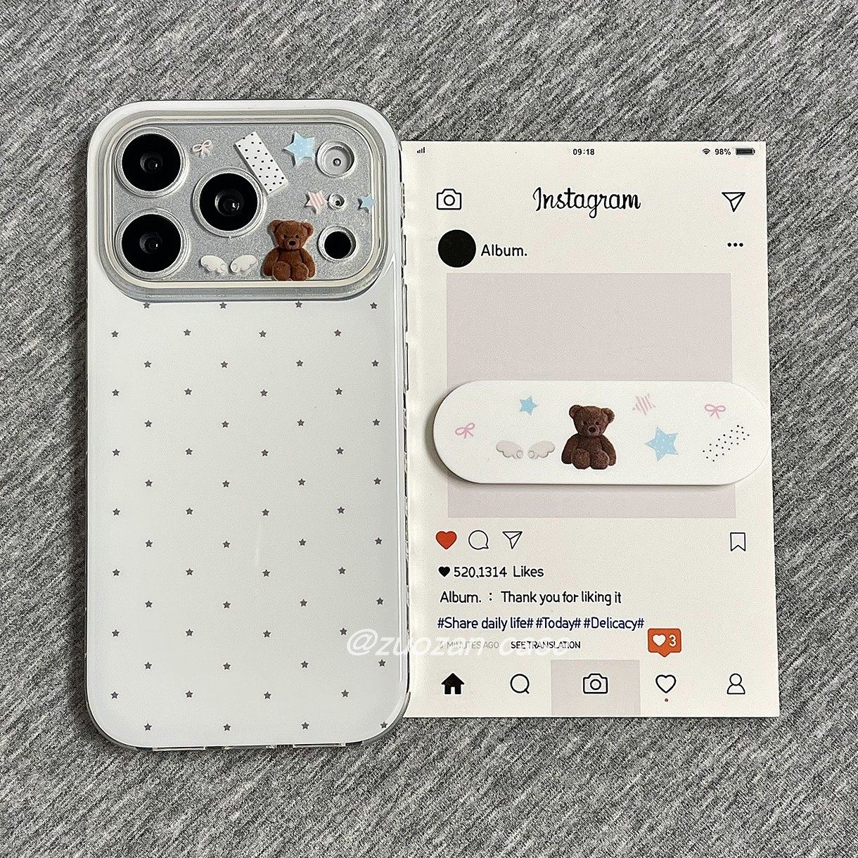 ins韩风简约米底小星星适用苹果17promax手机壳iphone16pro新款15带支架14双层13女17pm镜头全包防摔保护套