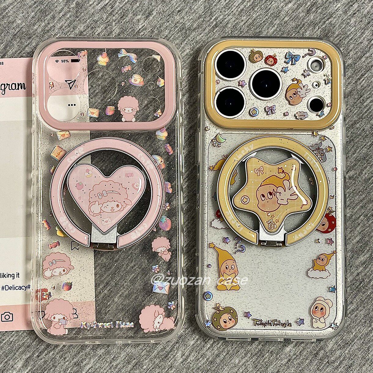 苹果17pro卡通必爱诺磁吸手机壳