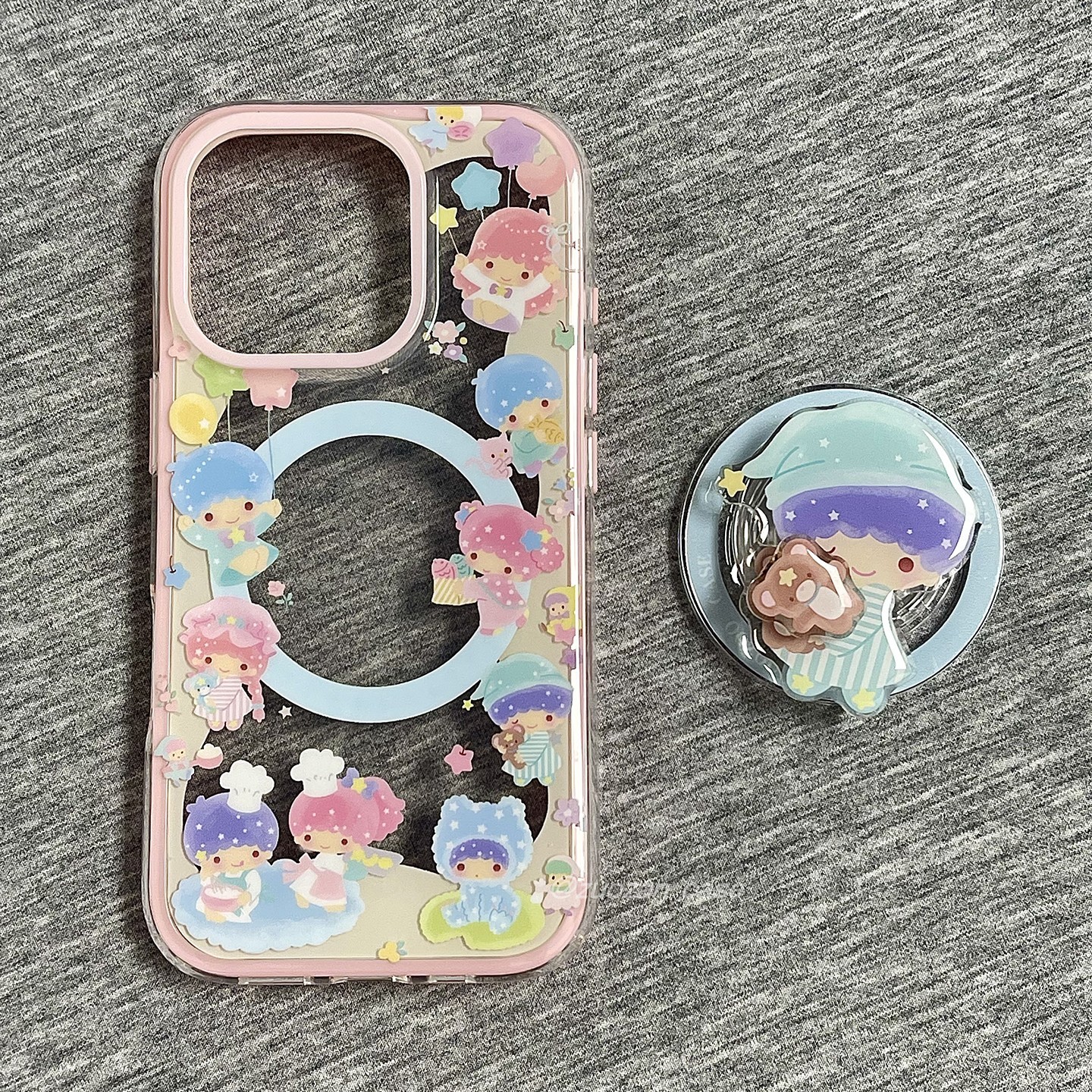 苹果16pro卡通双子星手机壳