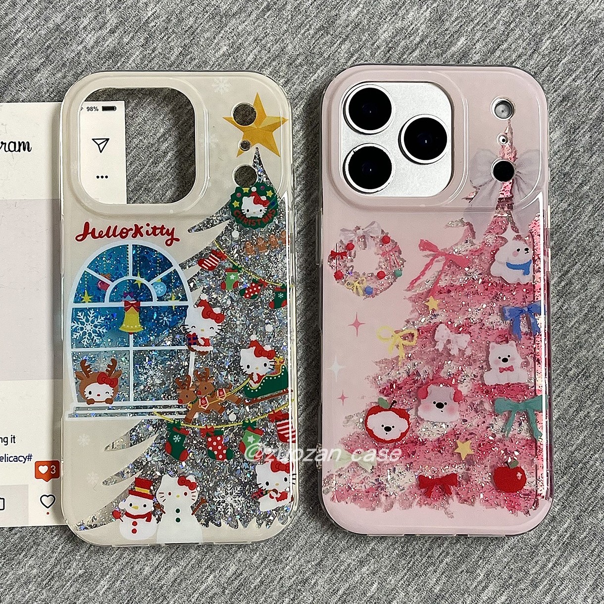 苹果17pro卡通KT猫双层手机壳