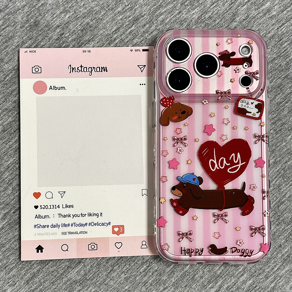 苹果17pro卡通腊肠狗手机壳