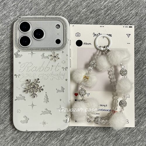 苹果17proins风雪花双层手机壳