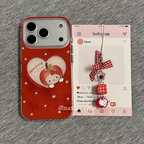 苹果17pro卡通KT猫气囊手机壳