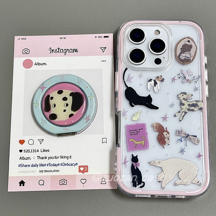 苹果16pro卡通猫咪手机壳