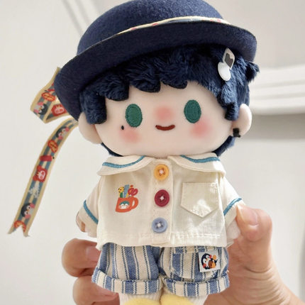 光与夜之恋15cm 日山鹅鹅小学生 棉花娃娃套装娃衣15cm娃娃着替